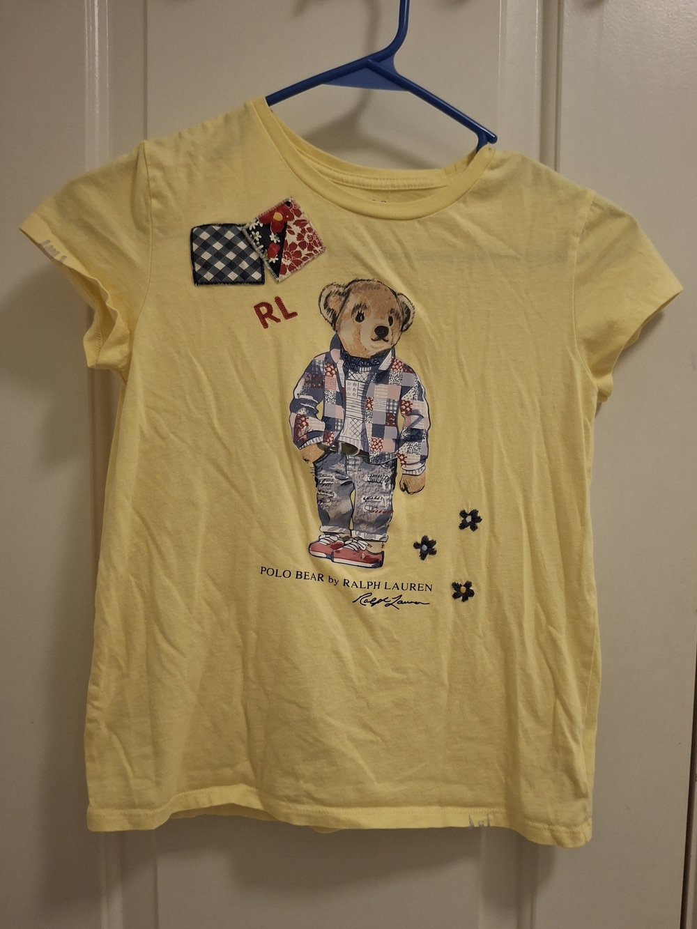 Ralph Lauren Kids Yellow Polo Bear Graphic Tee